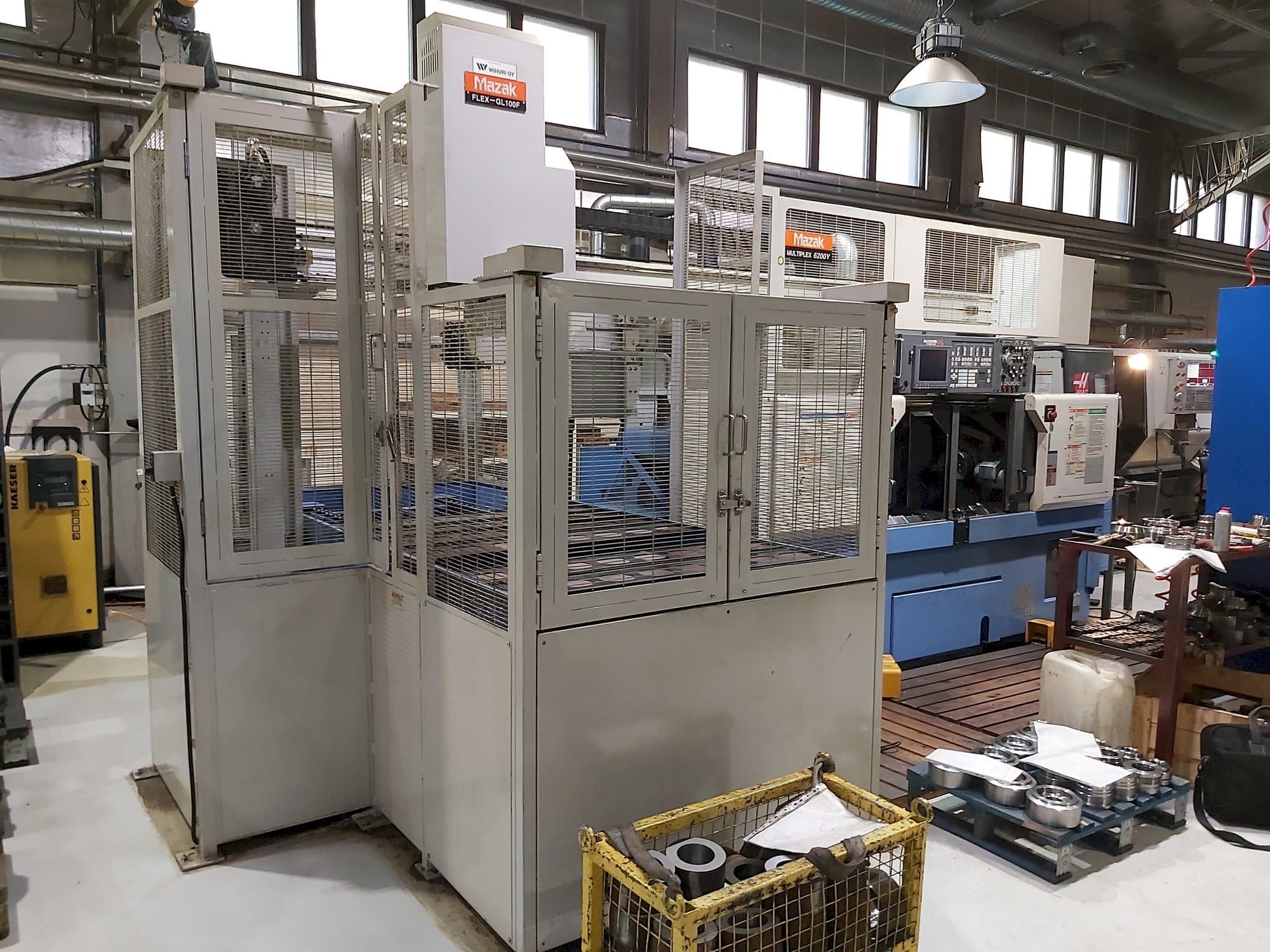 Frontansicht der Mazak Multiplex 6200Y + Gantry robot  Maschine