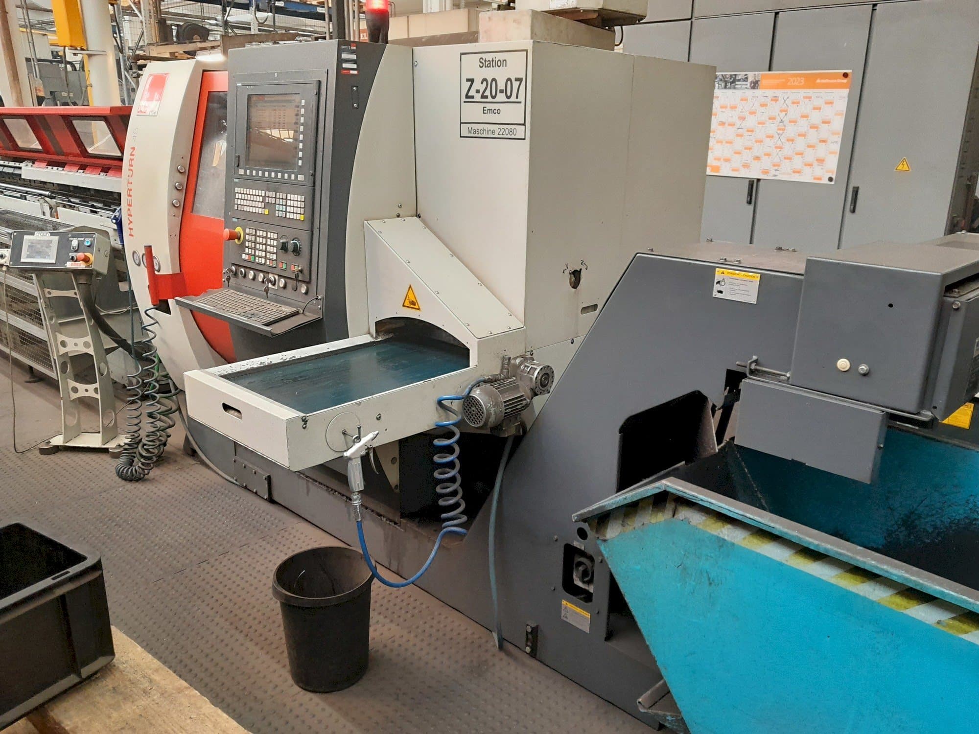 Frontansicht der EMCO Hyperturn 45  Maschine