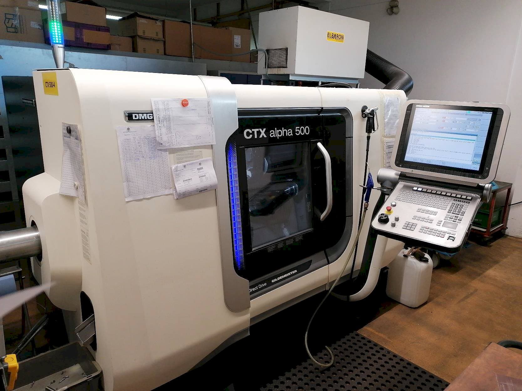 Frontansicht der DMG CTX Alpha 500  Maschine
