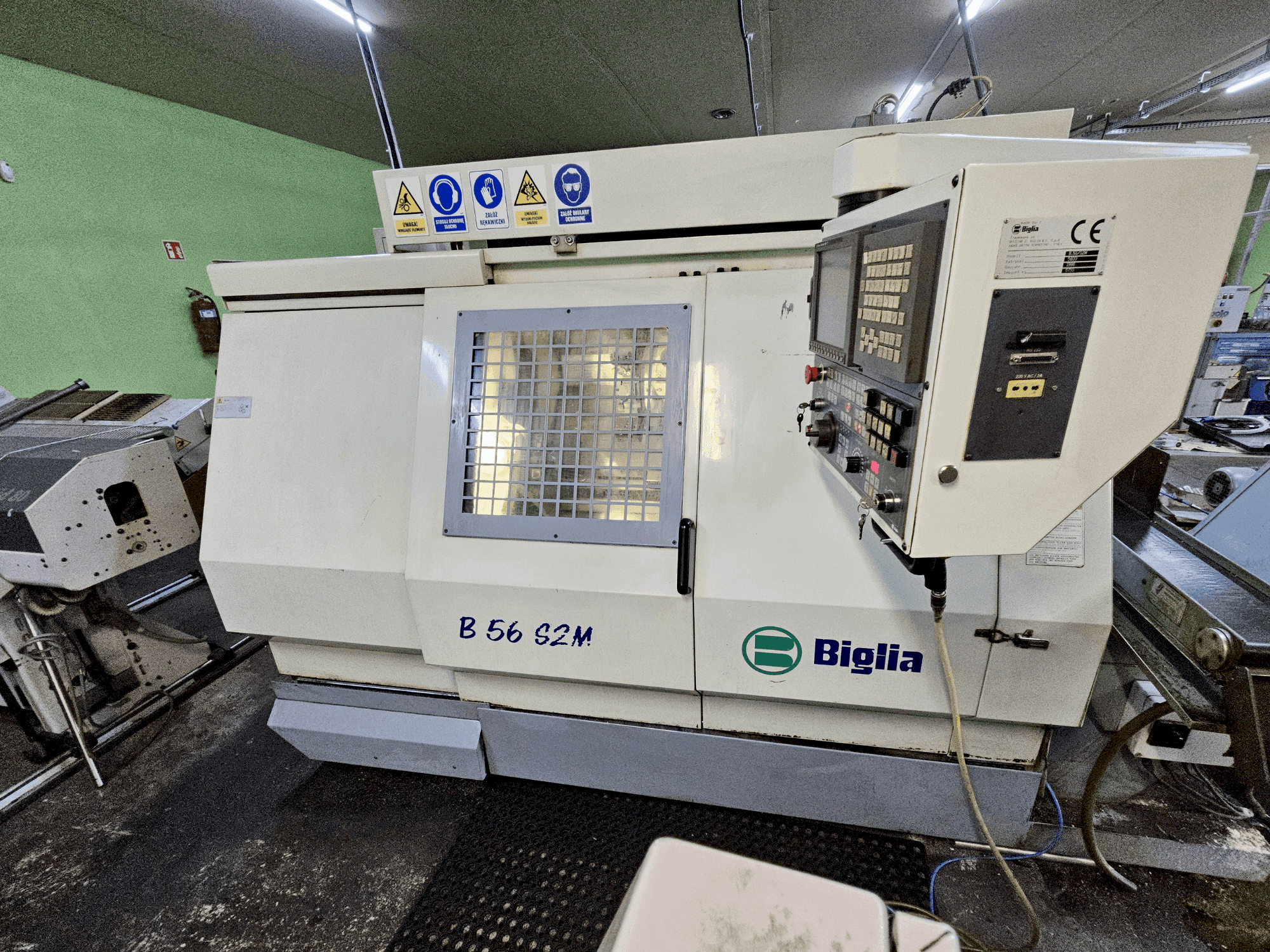 Frontansicht der Biglia B56 S2M Maschine