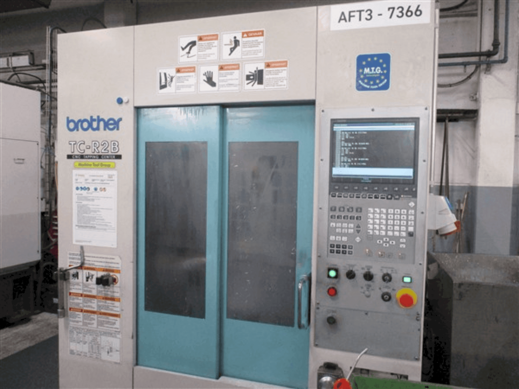 Frontansicht der Brother TC-R2B  Maschine