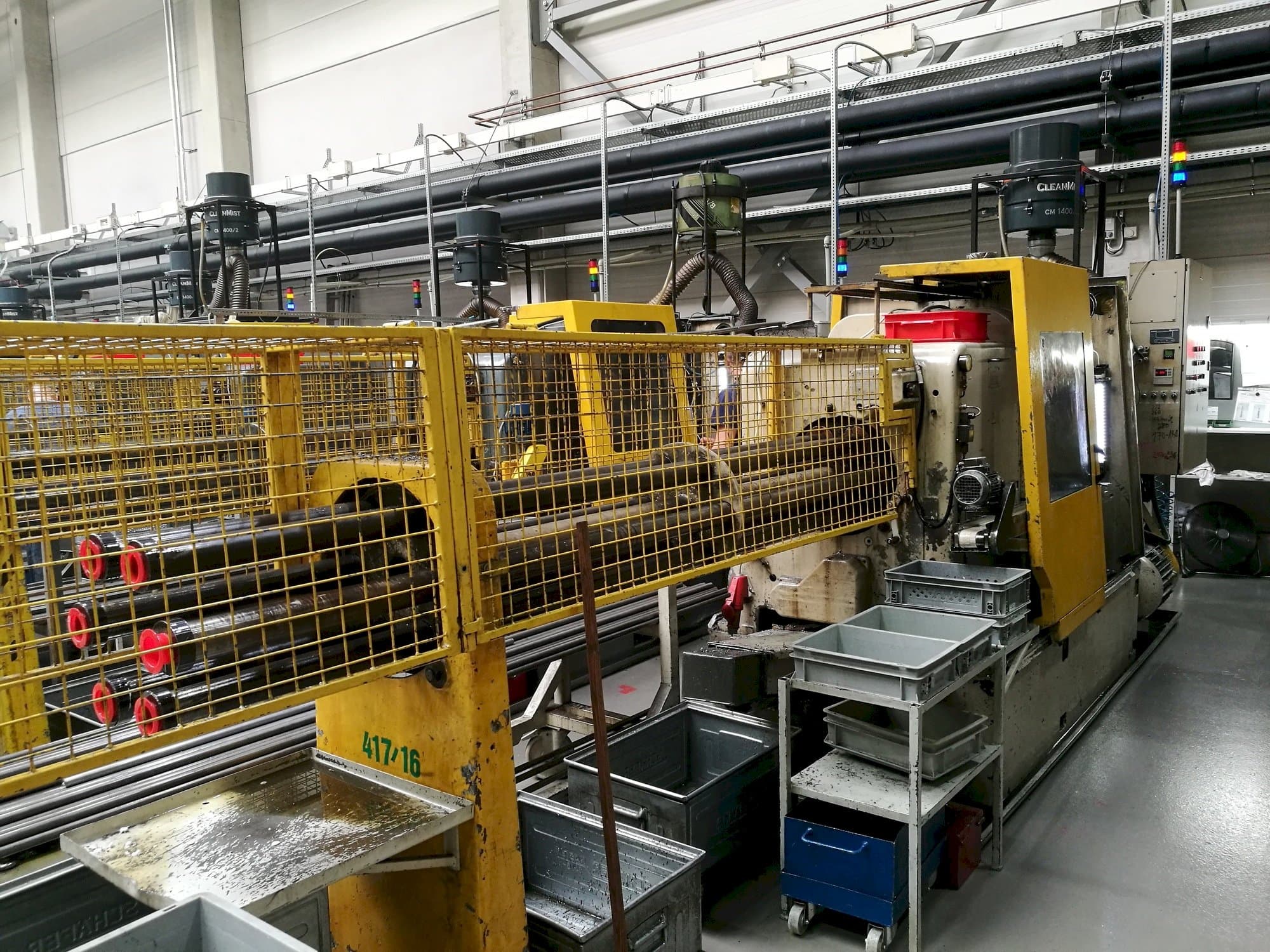 Frontansicht der Wickman 1  3/8"-6  Maschine