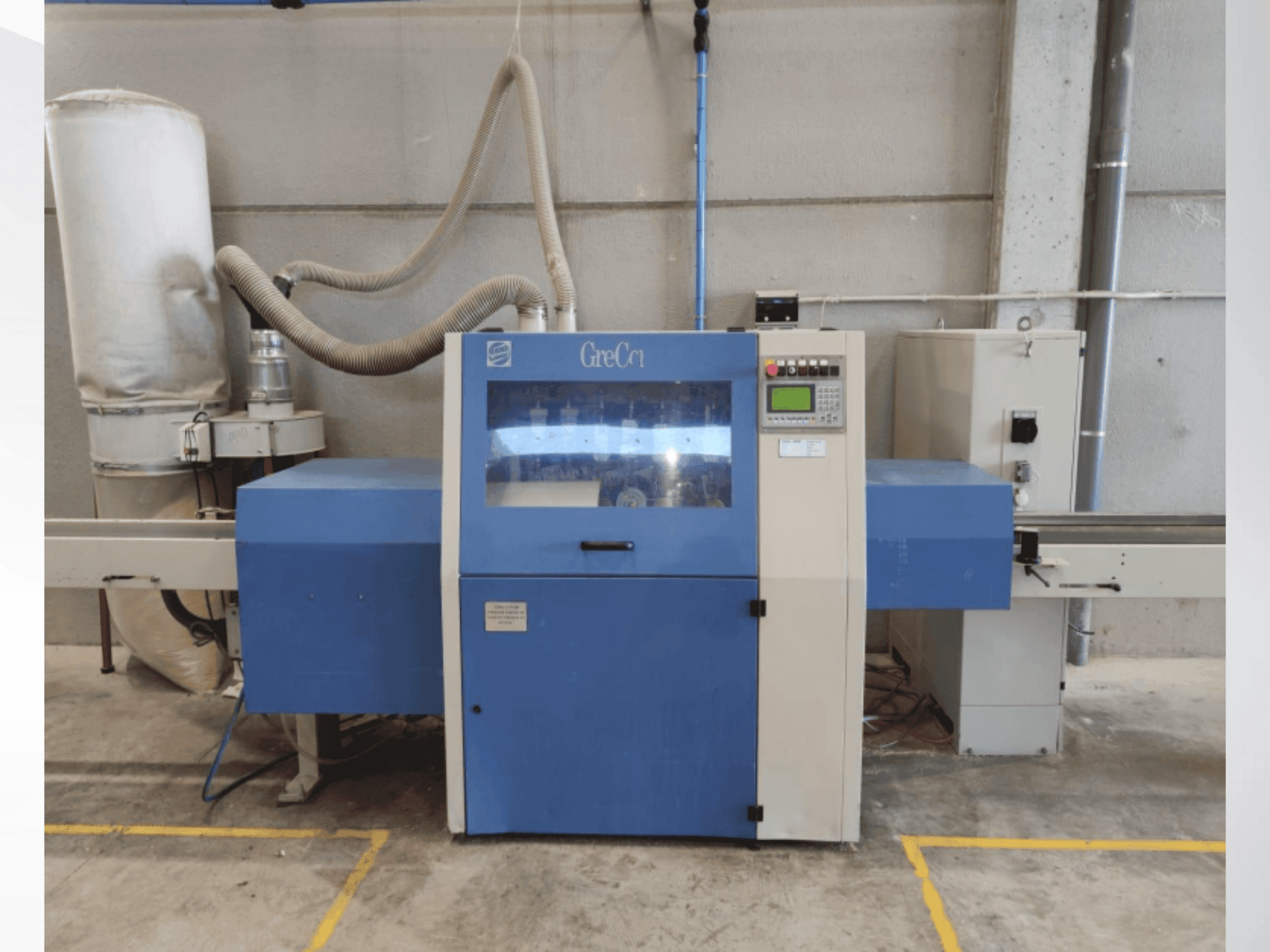 Frontansicht der Grecon Dimter OptiCut 204 R  Maschine
