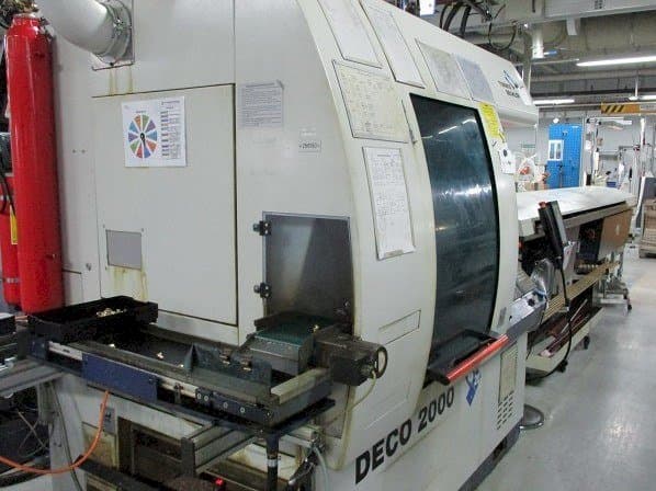 Linke Seitenansicht der Tornos-Bechler DECO 20 Maschine