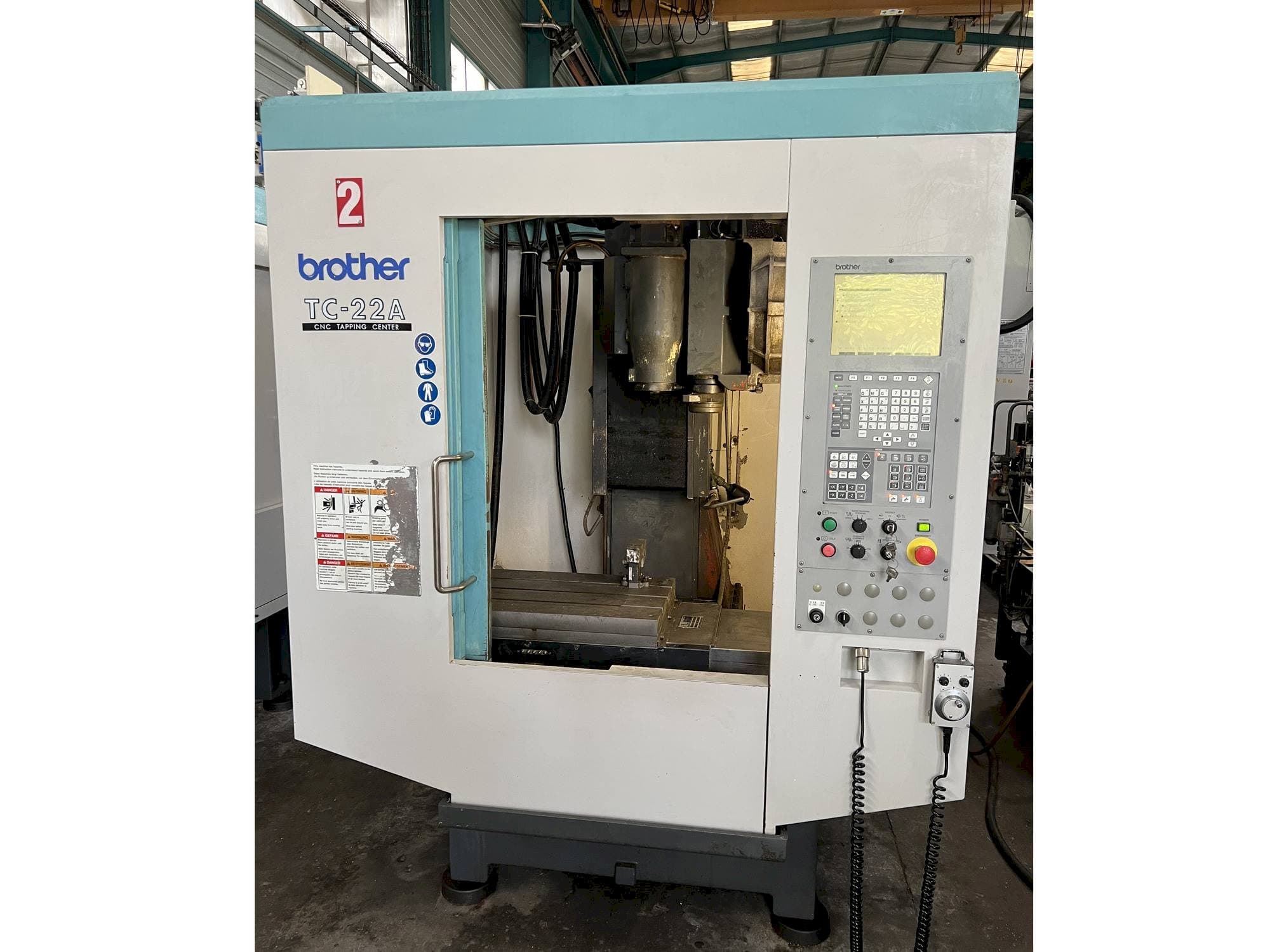 Frontansicht der Brother TC-22A  Maschine