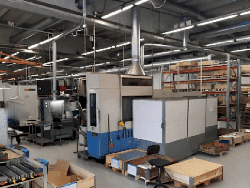 Frontansicht der Mazak H-500 Maschine