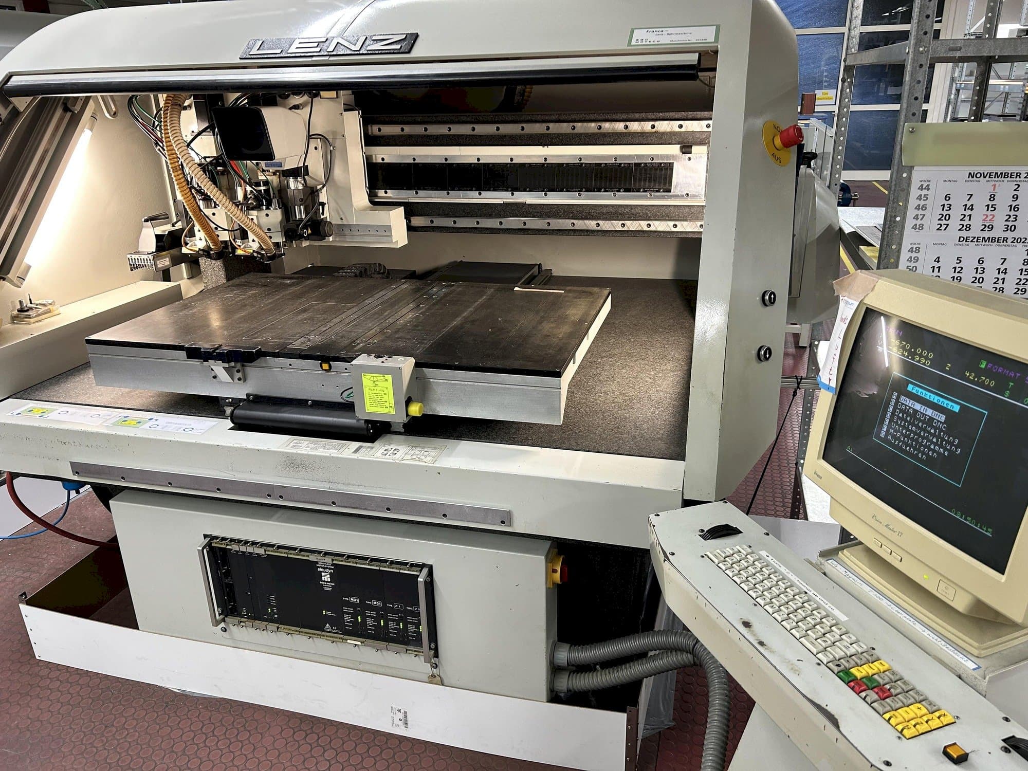 Frontansicht der LENZ DLG960 1+1  Maschine