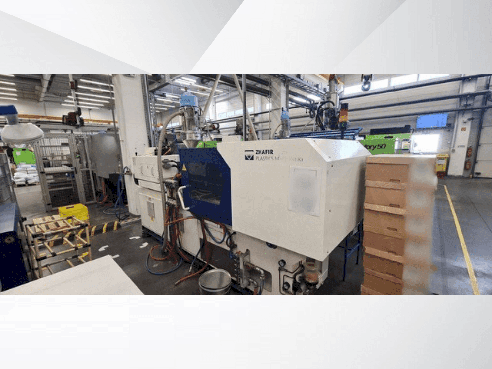 Frontansicht der Zhafir VE 400/80  Maschine