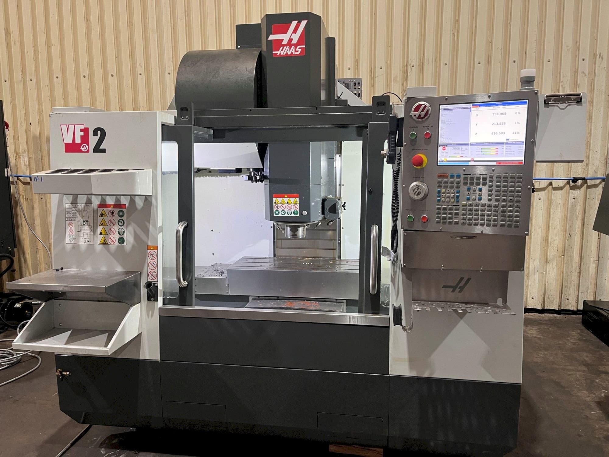 Frontansicht der HAAS VF-2  Maschine