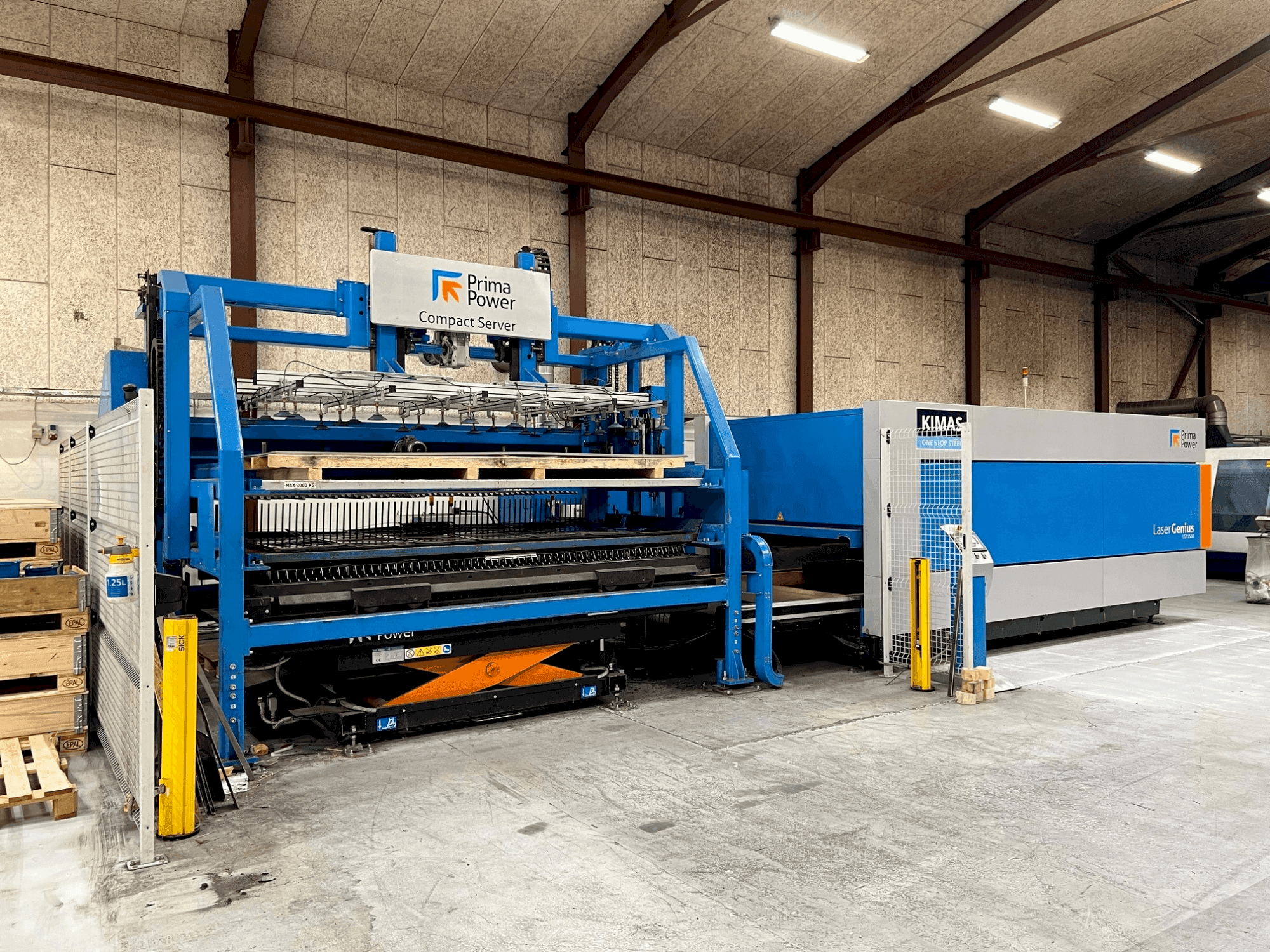 Front view of Prima Power Laser Genius 1530 machine