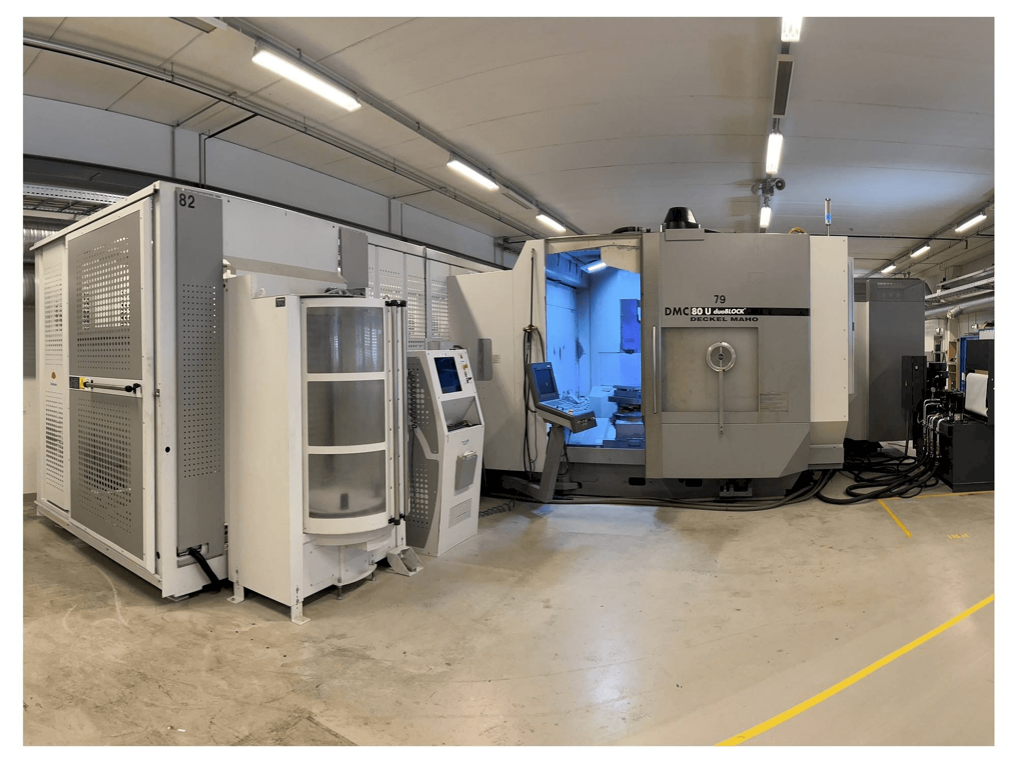 Frontansicht der DMG DMC 80 U duoBLOCK Maschine