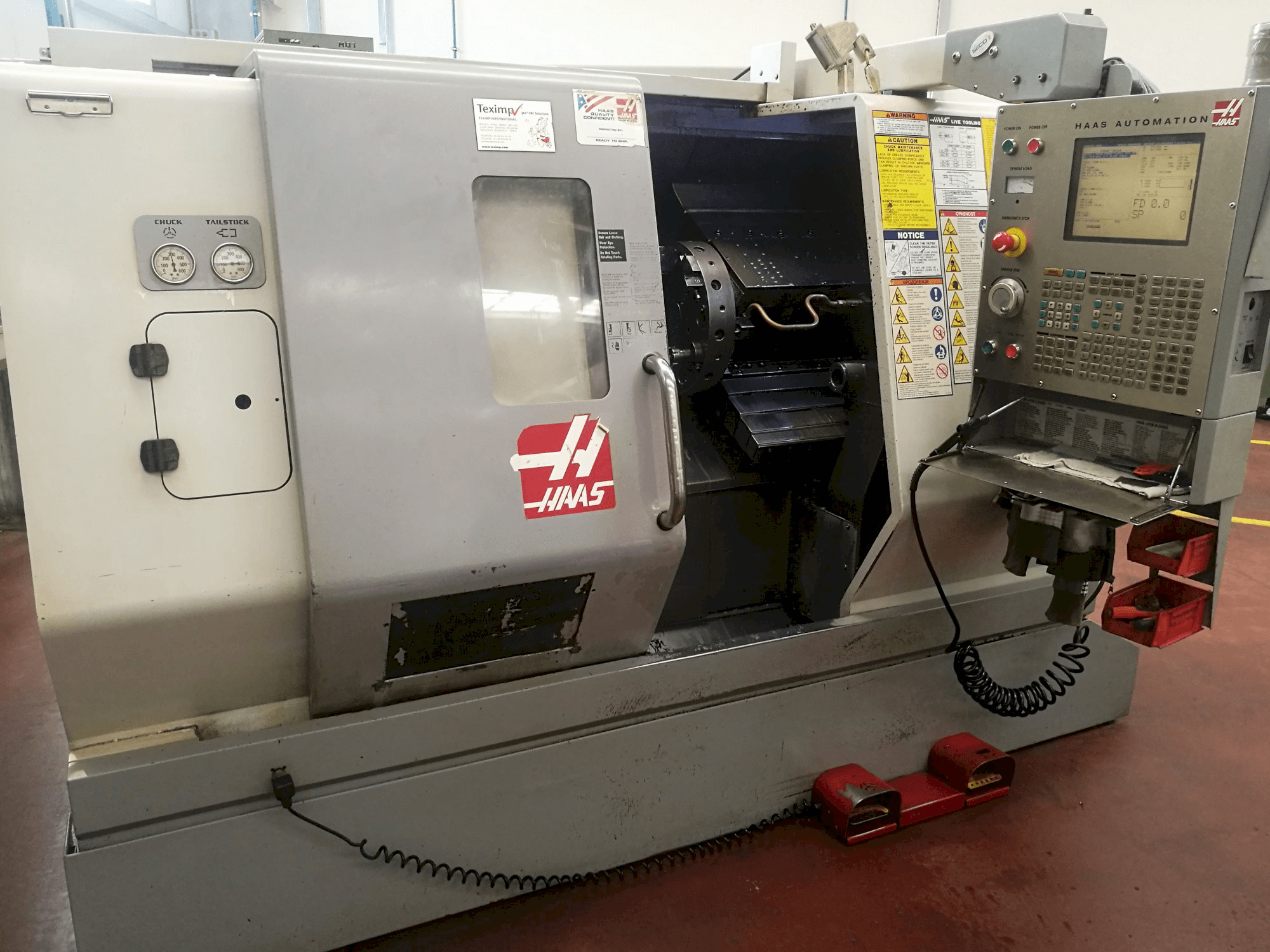 Linke Ansicht der HAAS SL-20THE Maschine