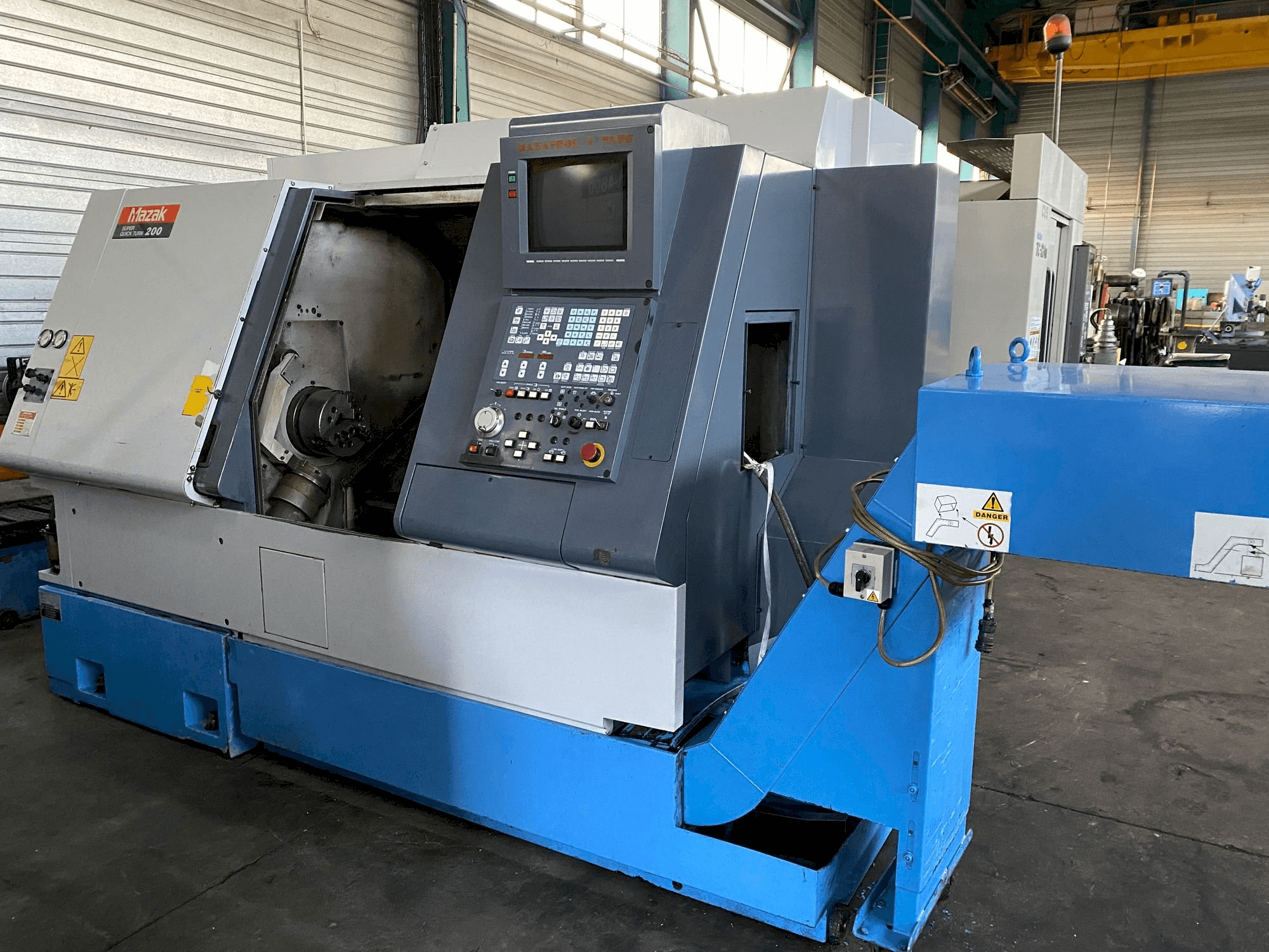 Front view of Mazak SQT 200 machine