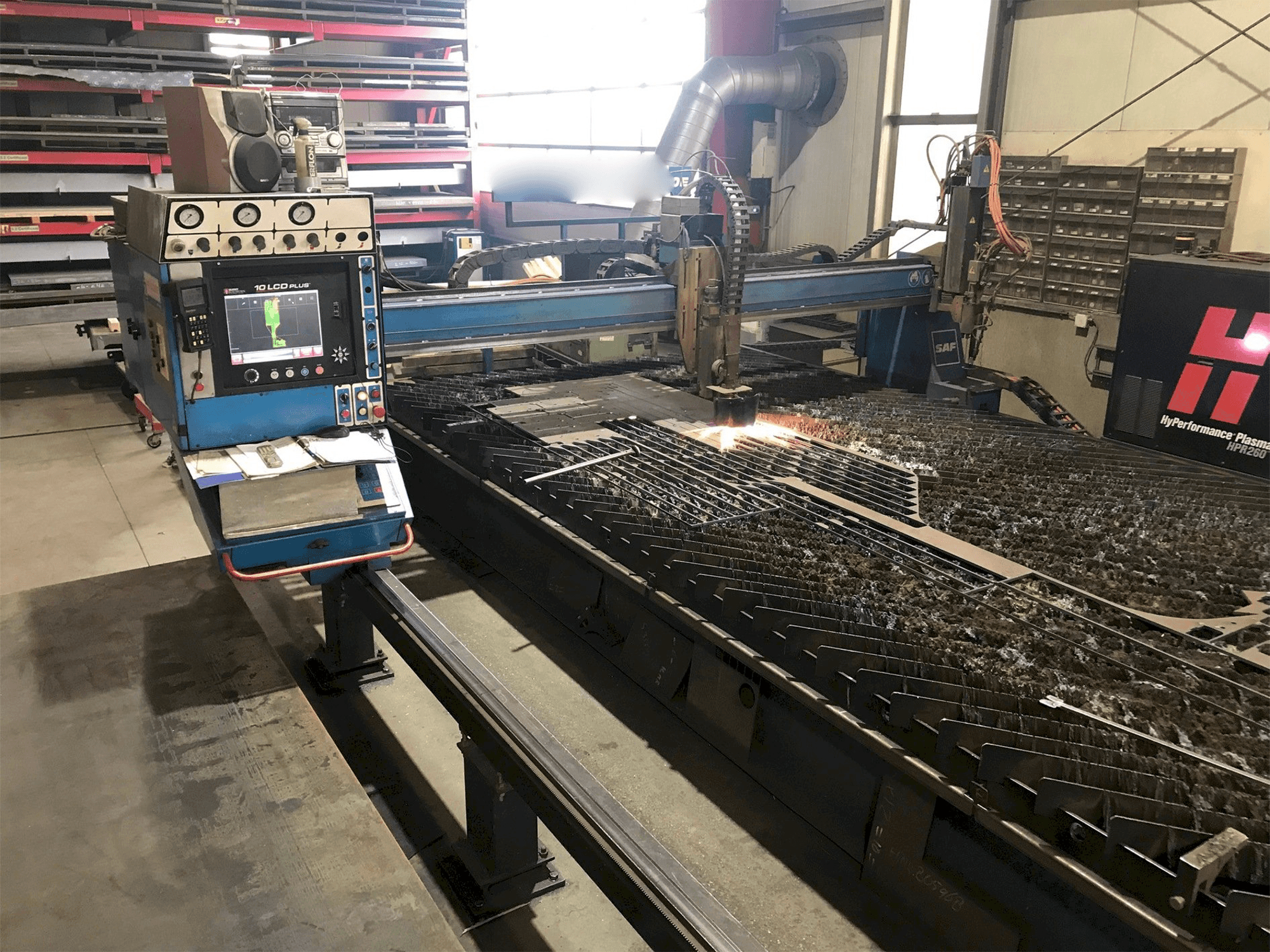 Frontansicht der SAF Oxytome B30E Maschine