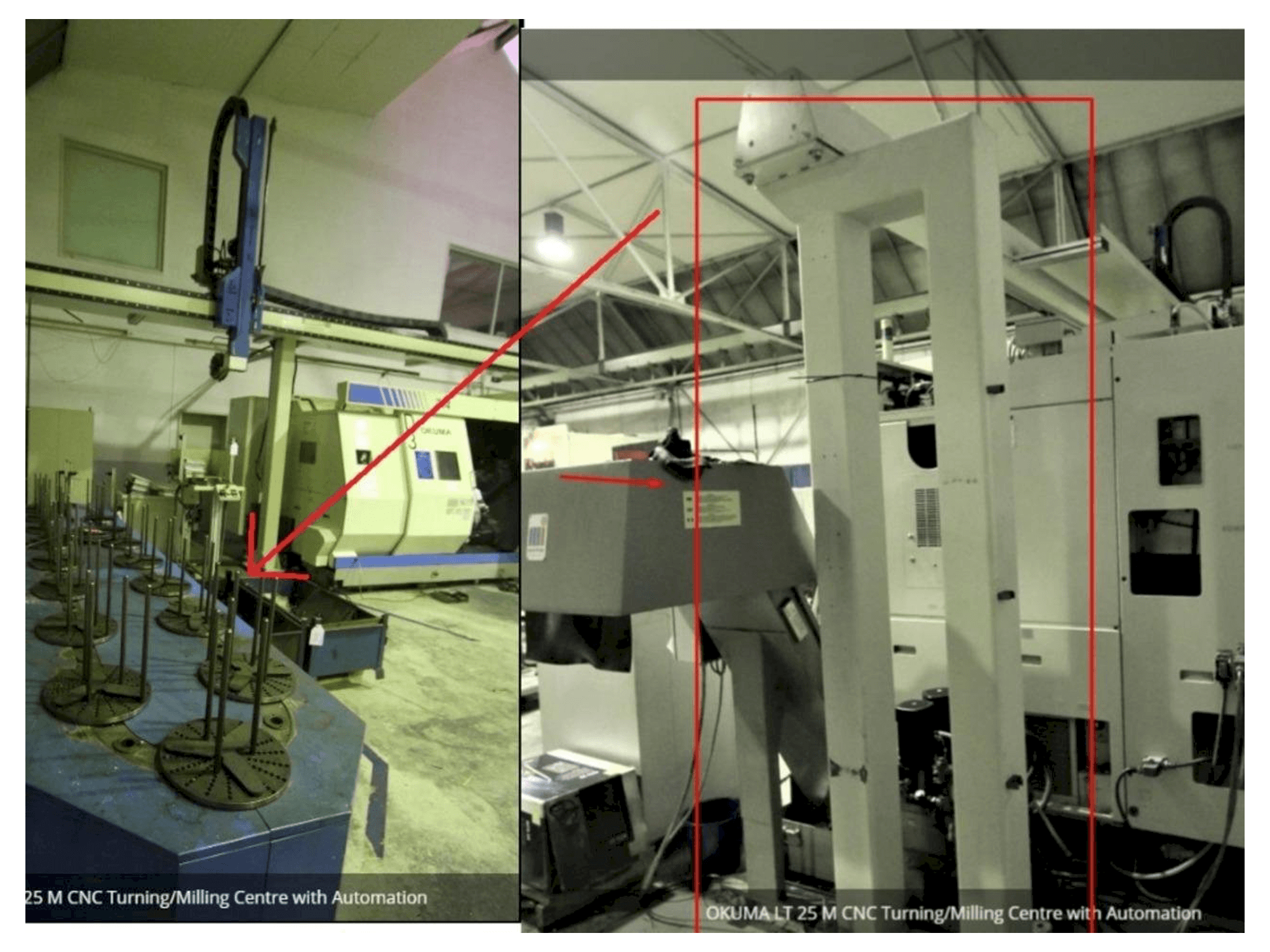 Frontansicht der Okuma LT 25 M Maschine