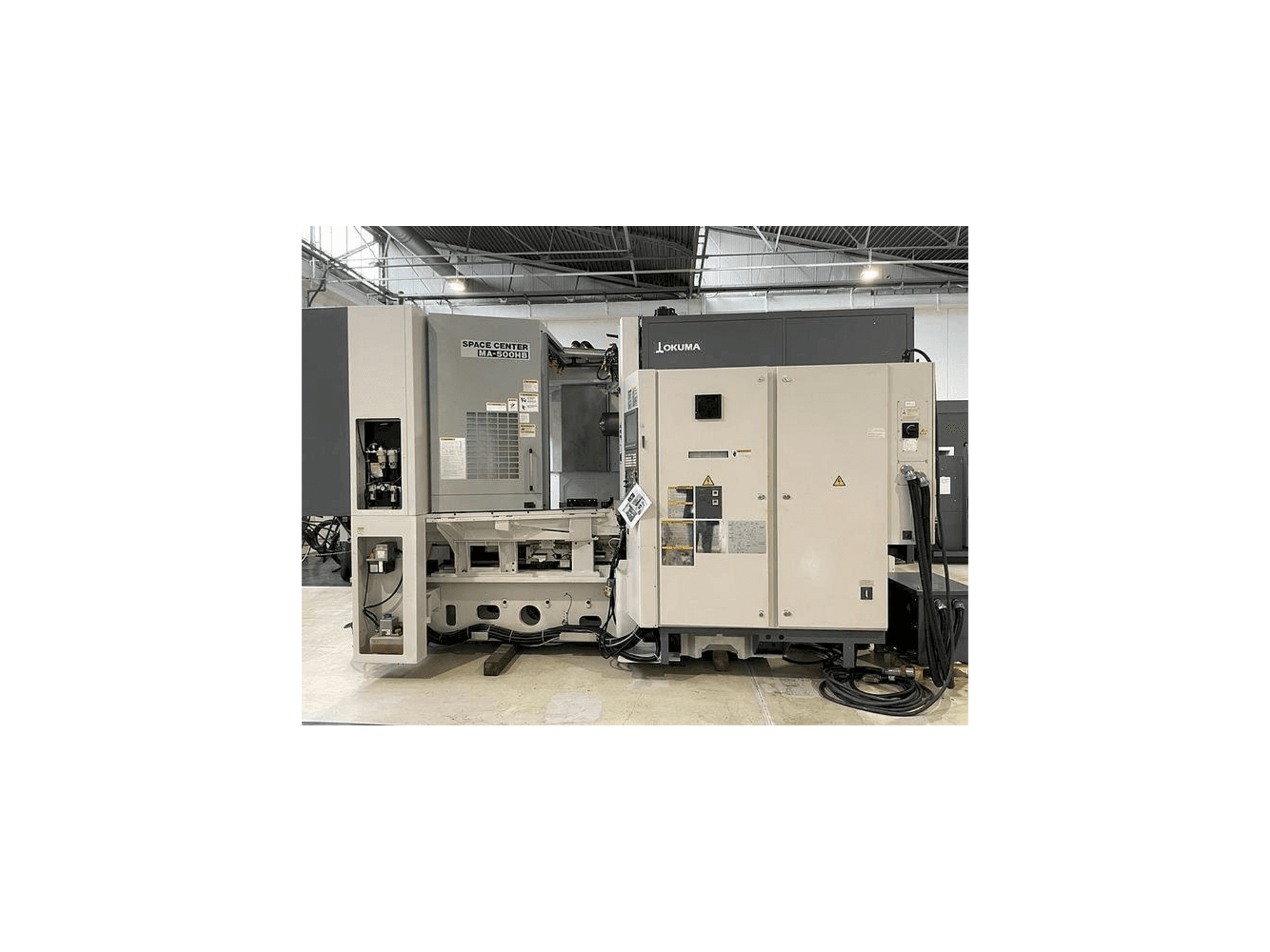 Front view of Okuma MA 500HB machine