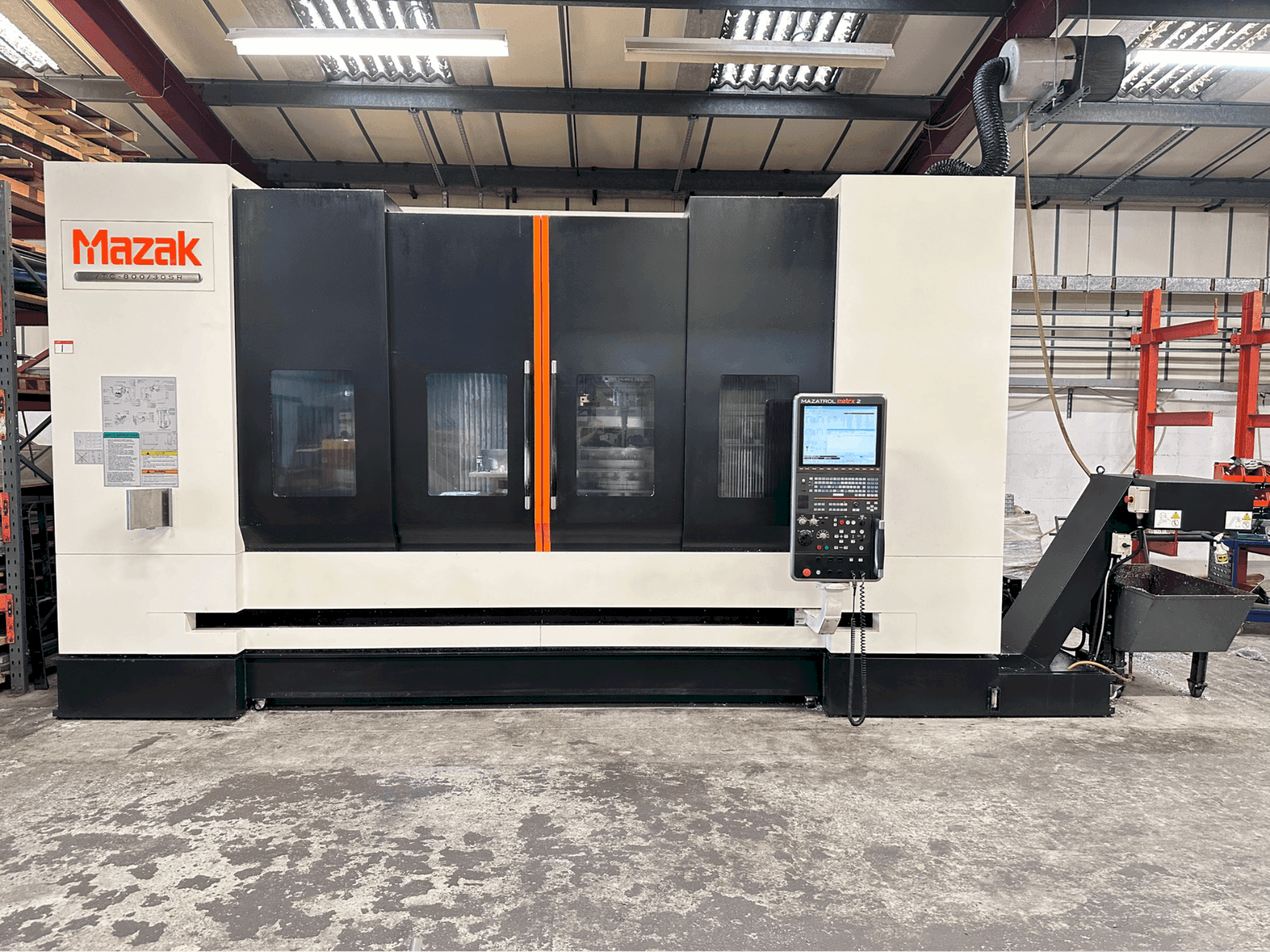 Front view of Mazak VTC-800/30SR machine