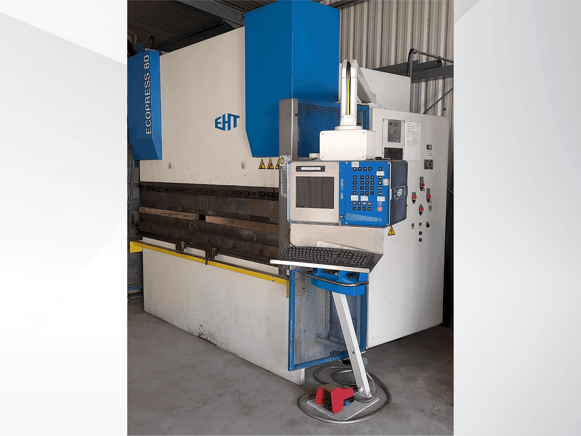 Frontansicht der EHT Ecopress 80 Maschine