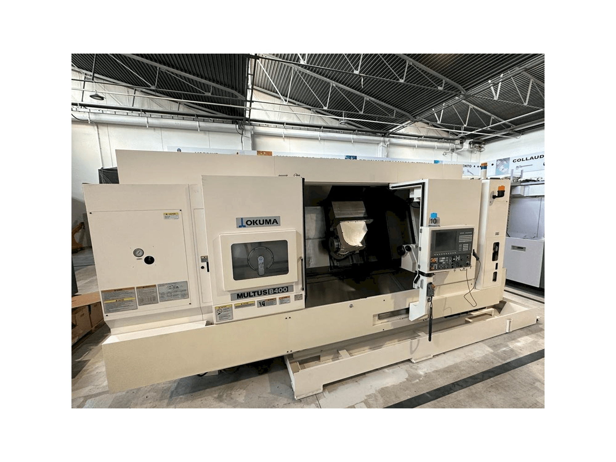 Front view of Okuma MULTUS B400C machine