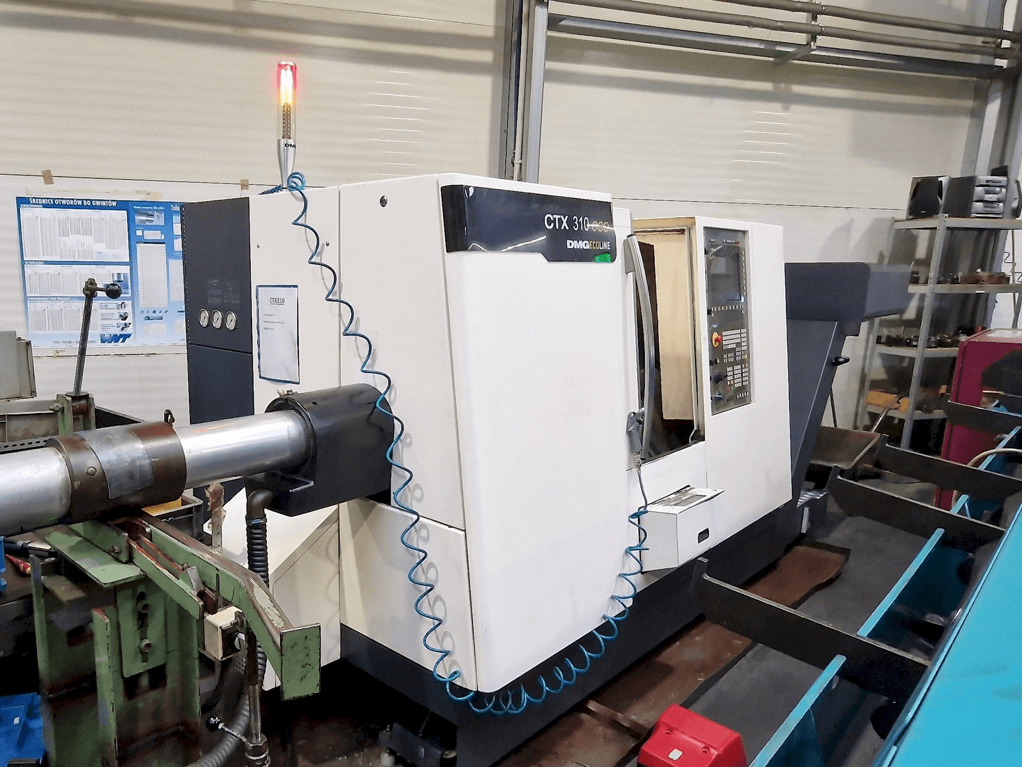 Left side view of DMG CTX 310 ecoline machine