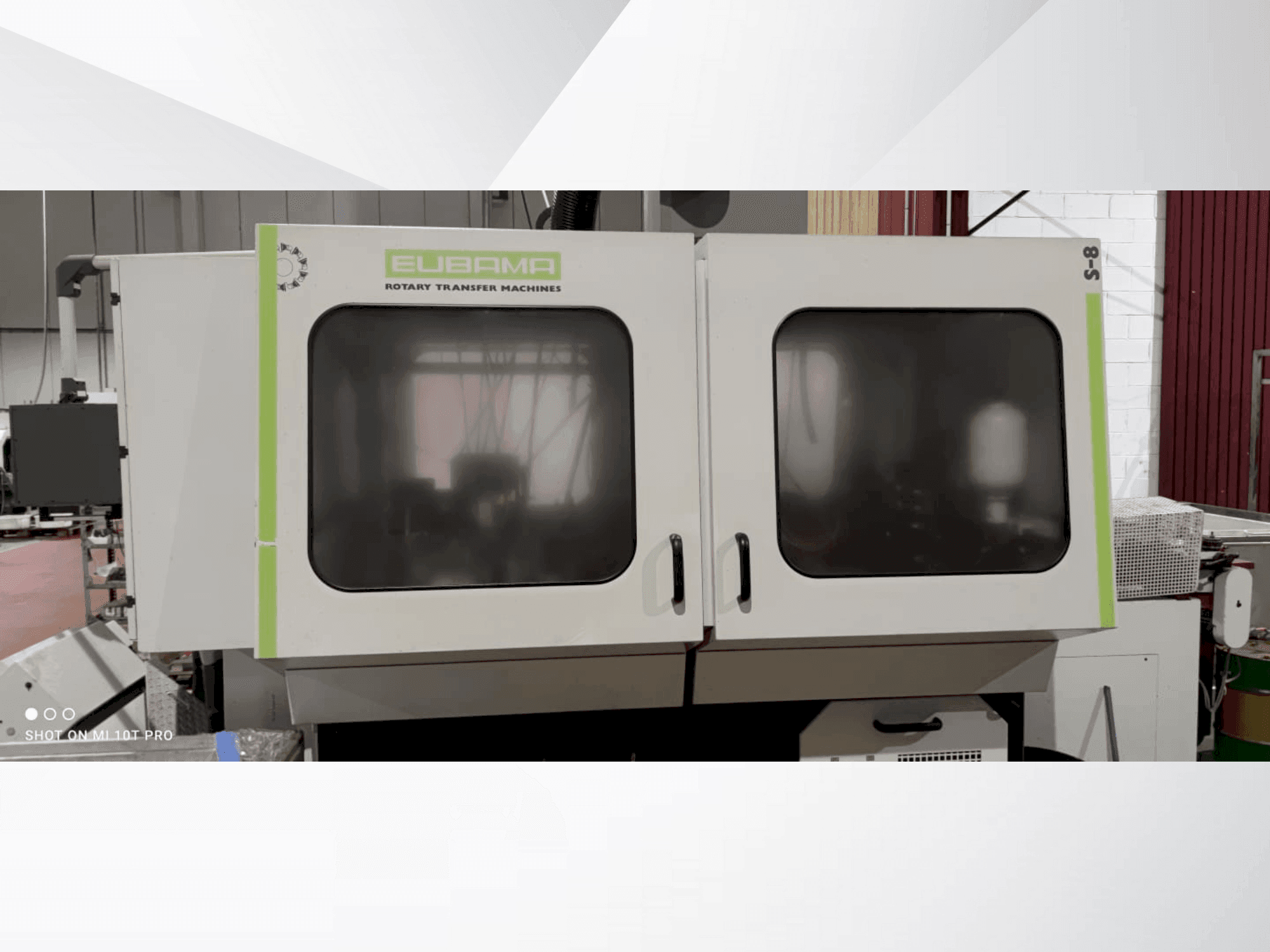 Frontansicht der EUBAMA S8 Maschine