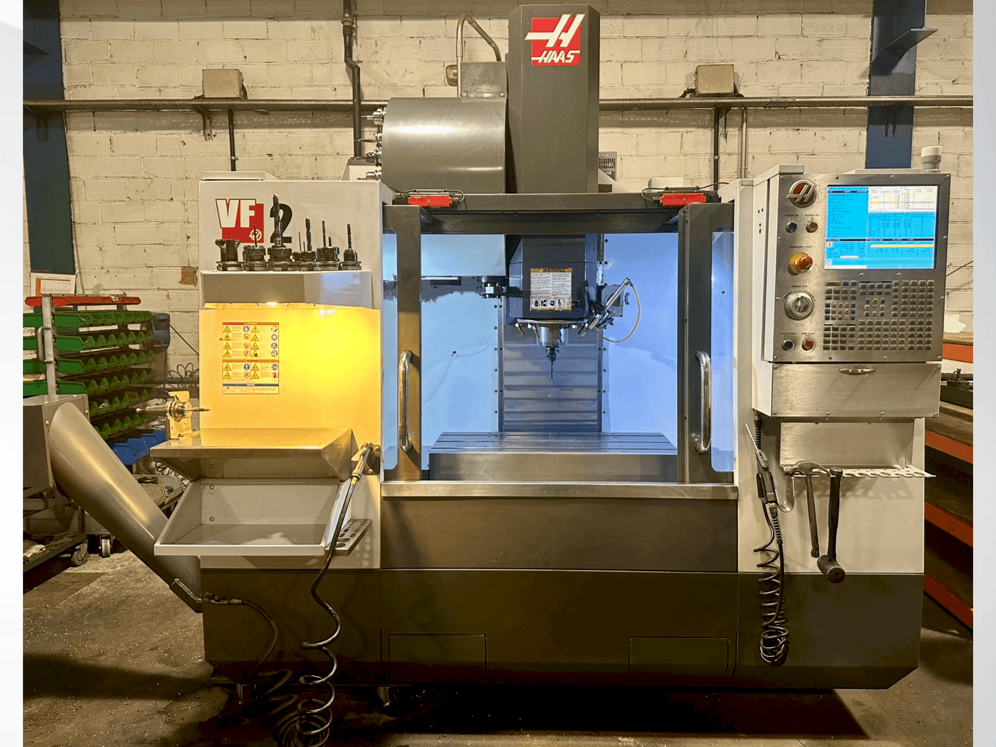 Front view of HAAS VF-2 machine
