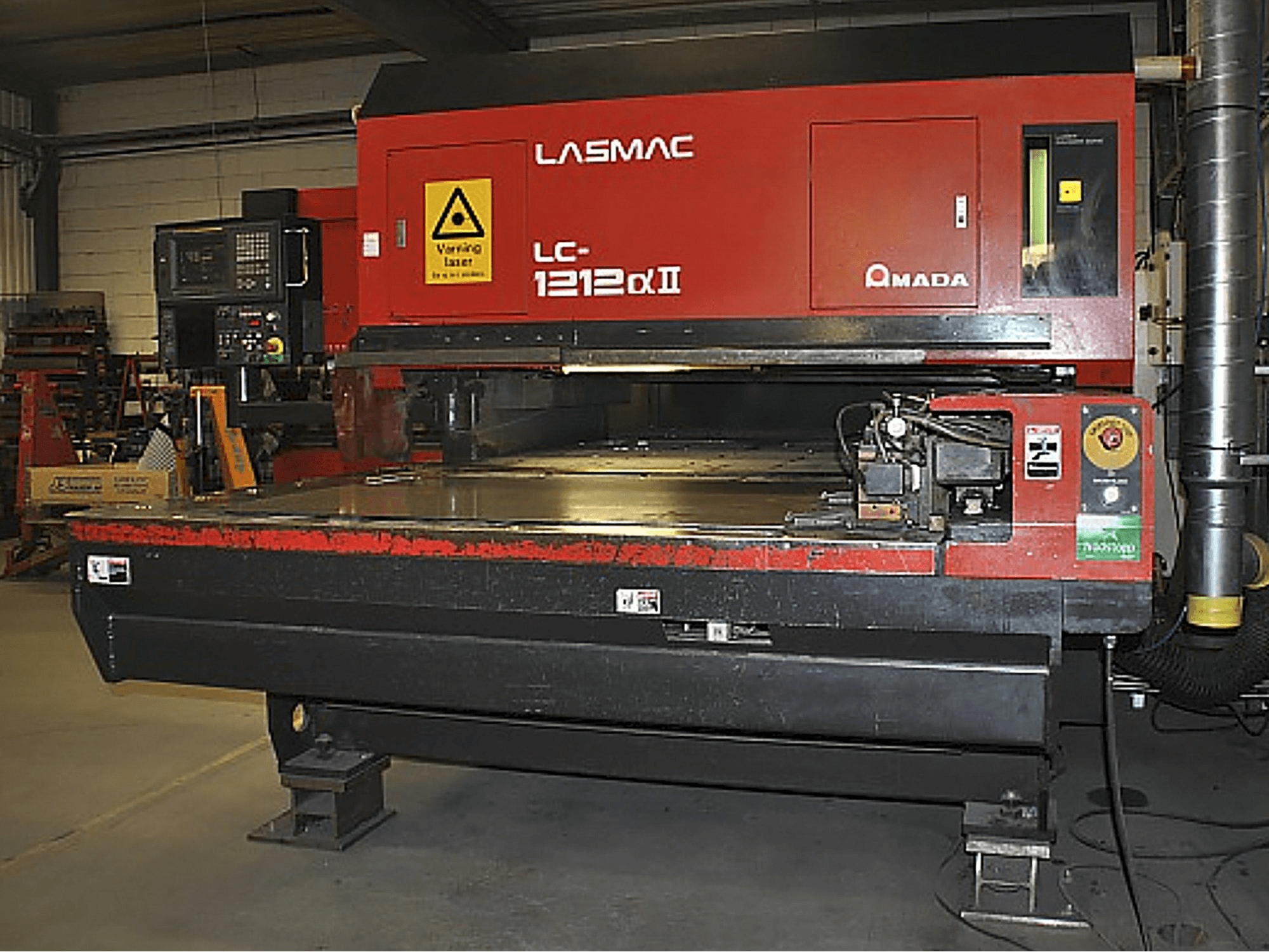 Front view of AMADA LC 1212 α2 Machine