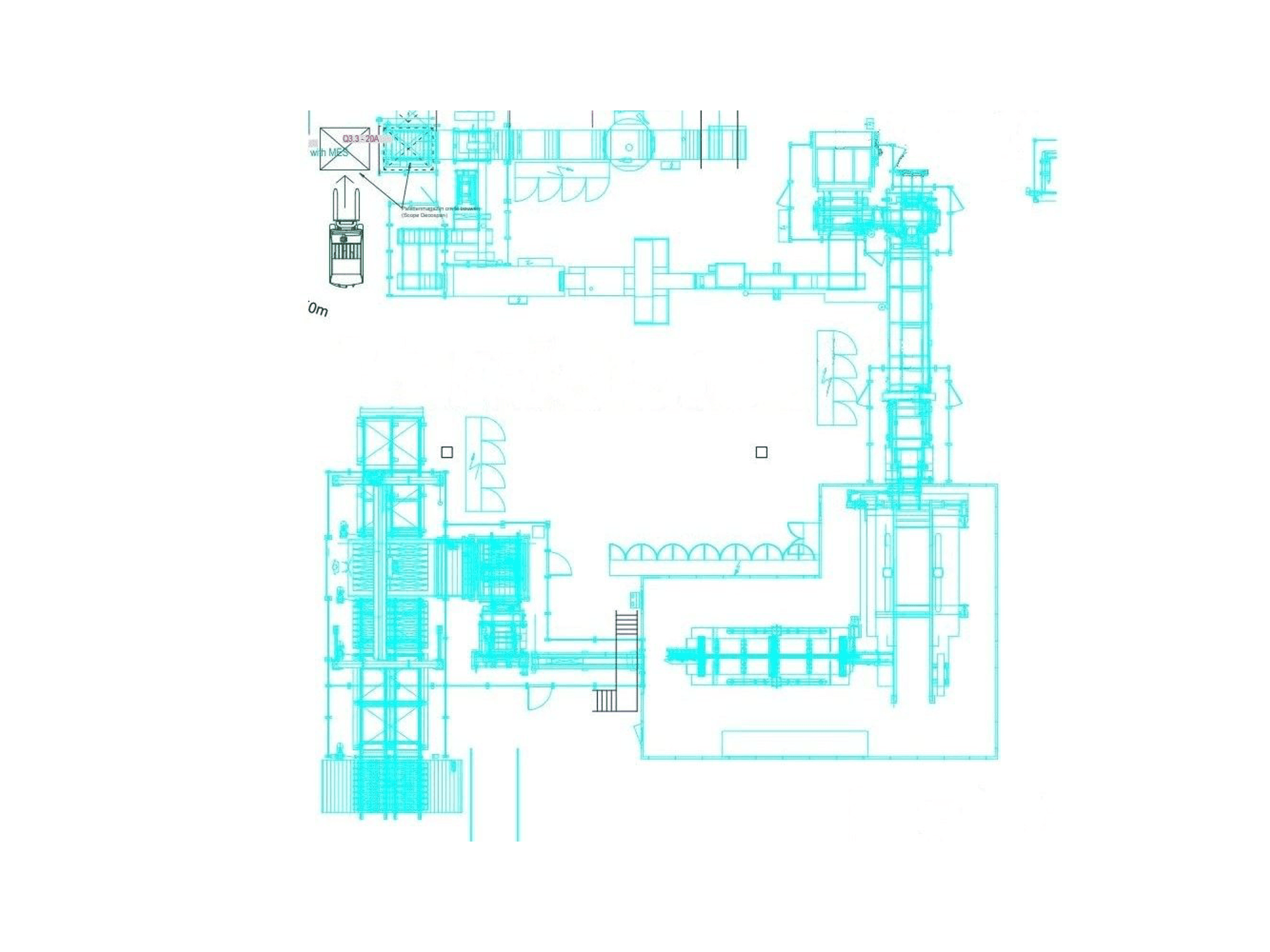 Frontansicht der TORWEGGE TG2 Parquet production line Maschine