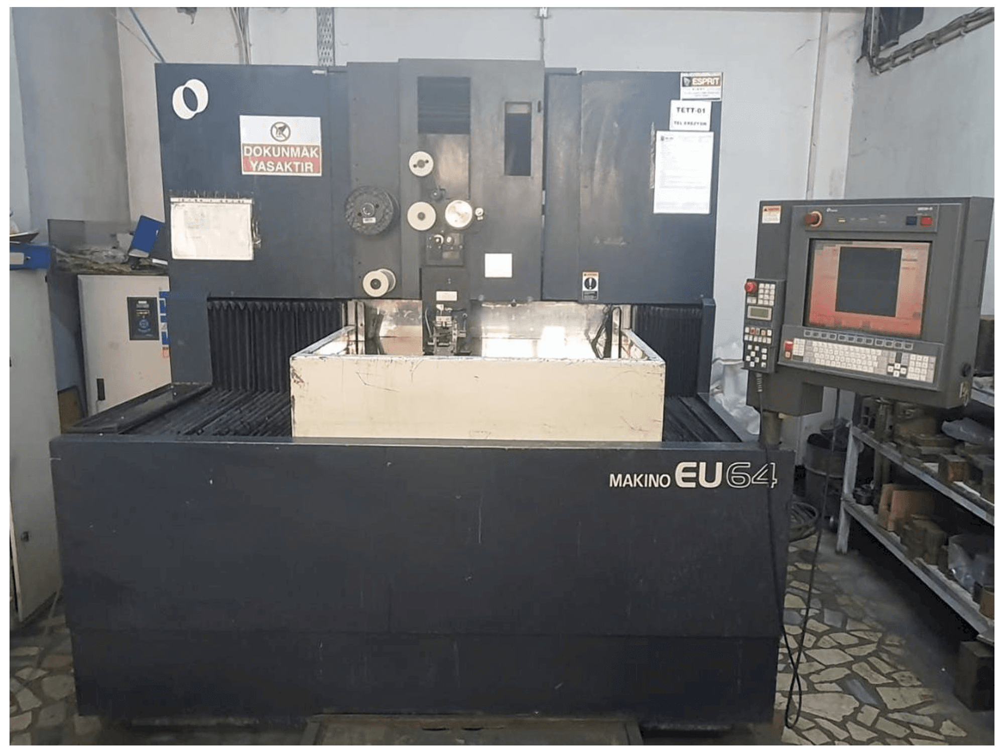 Front view of Makino EU64 machine