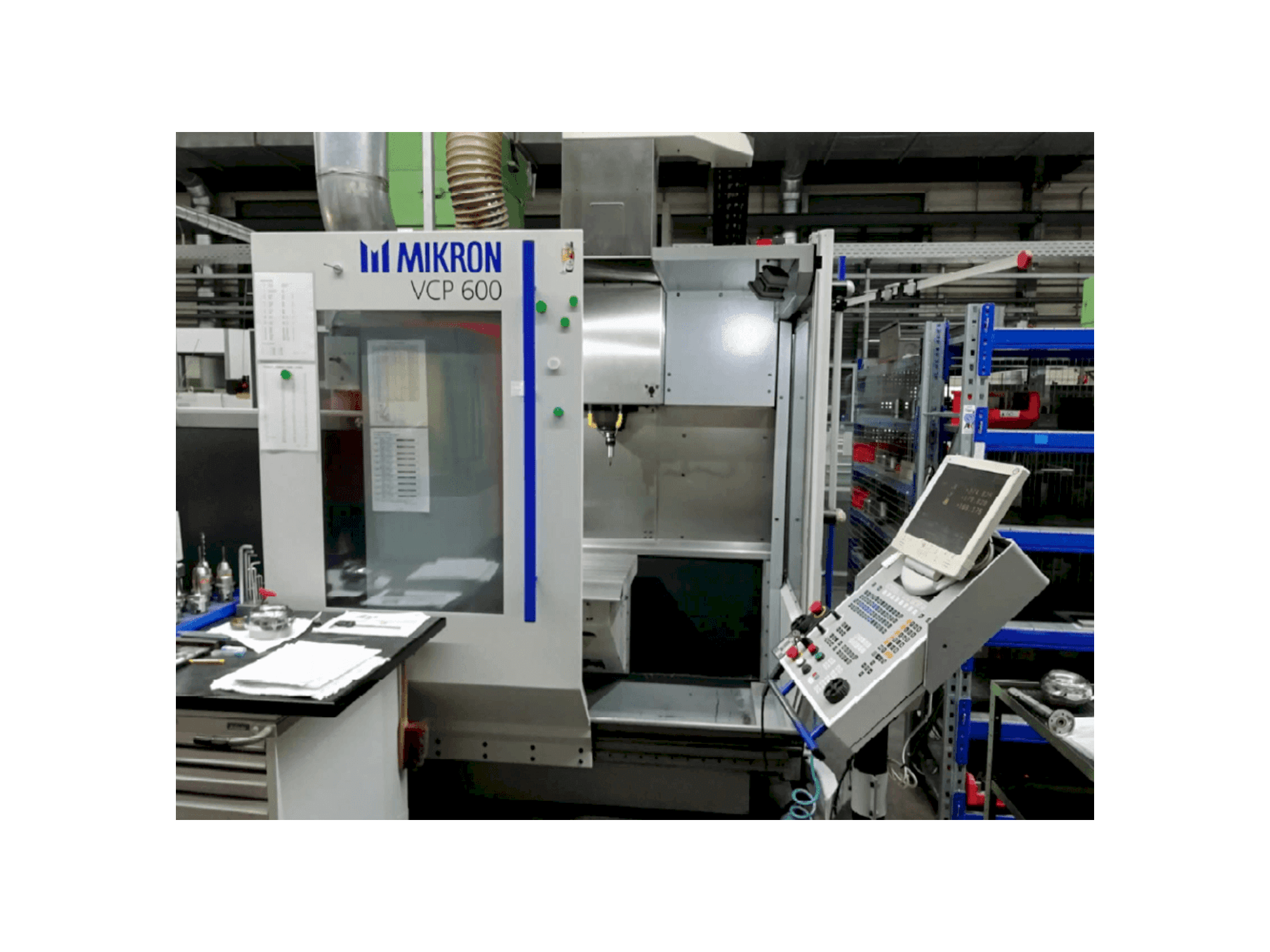 Front view of MIKRON VCP 600 machine