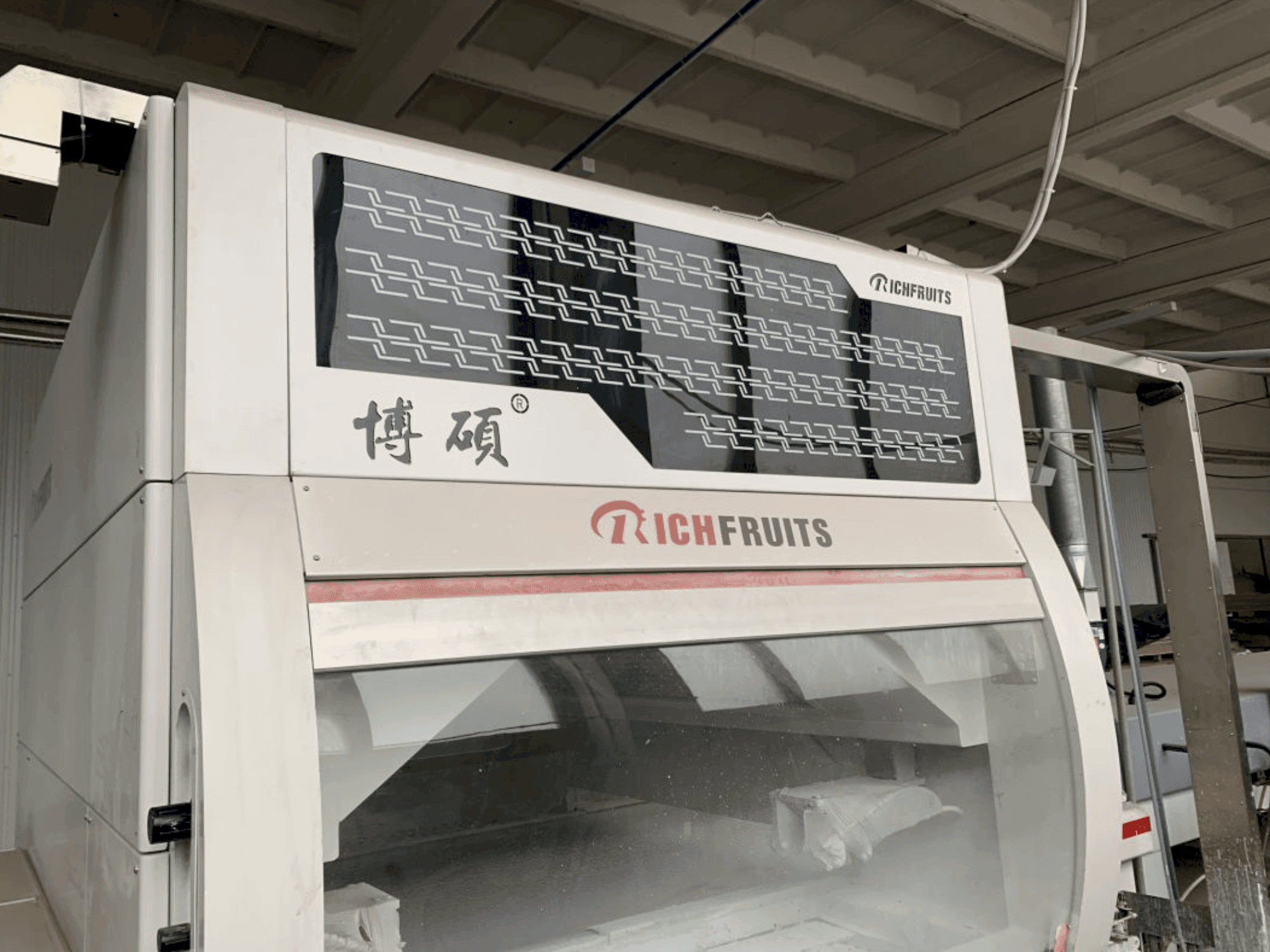 Frontansicht der GIARDINA RICHFRUITS / NEOMEC / KREMLIN Painting Line Maschine